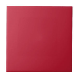 Solid colour plain true red tile