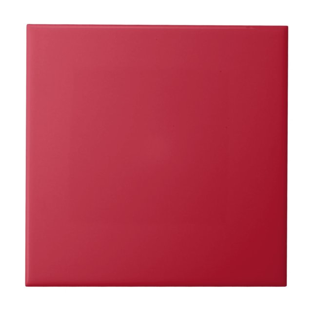 Solid colour plain true red tile (Front)