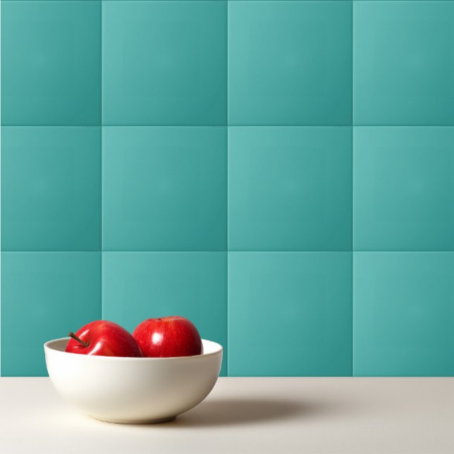 Solid colour plain Verdigris green turquoise Tile (Creator Uploaded)