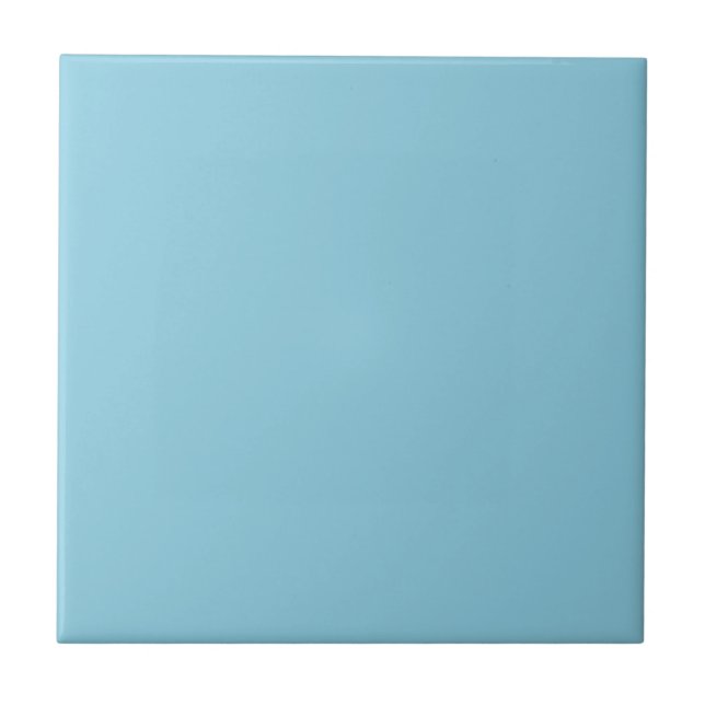 Solid colour plain Winter light Blue Tile (Front)