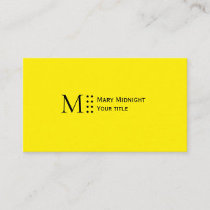  Solid Colour QR code Modern Canary Yellow Bright  Business Card