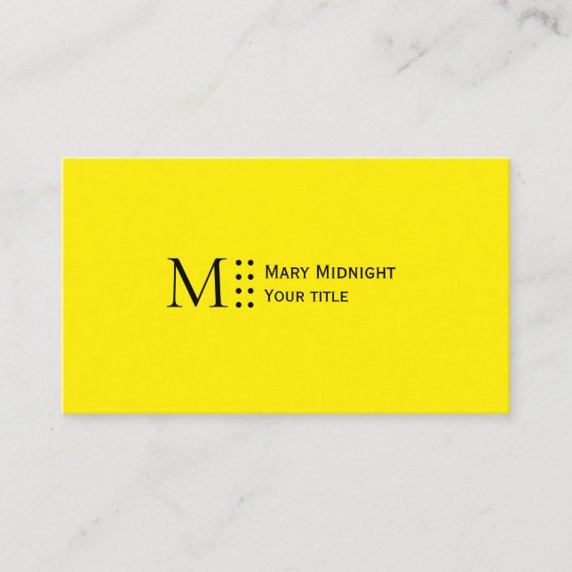  Solid Colour QR code Modern Canary Yellow Bright  Business Card (Front)
