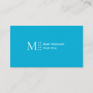  Solid Colour QR code Modern Elegant Bright Blue  Business Card