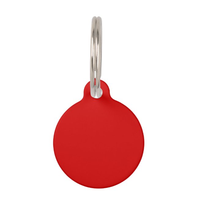 Solid Colour: Red Pet Tag (Front)