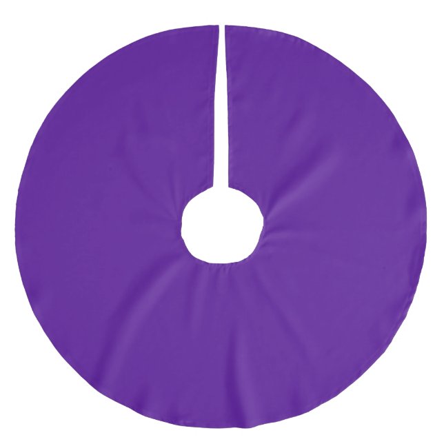 Solid colour rich purple brushed polyester tree skirt (Front)