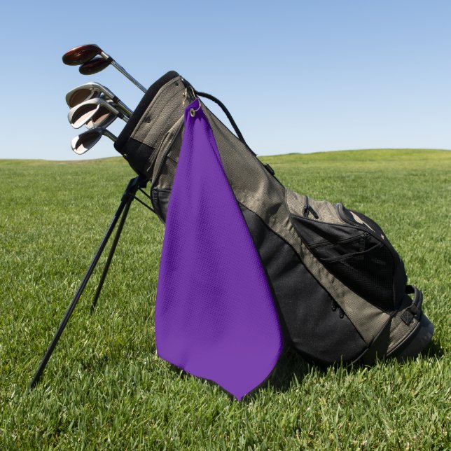 Solid colour rich purple golf towel (Green)
