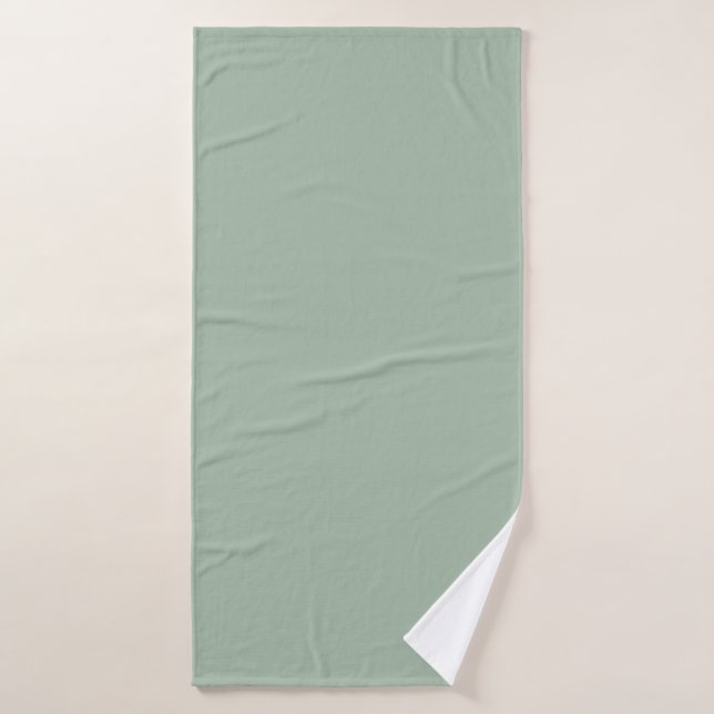Solid colour Sage Mist light green Bath Towel (Bath Towel)