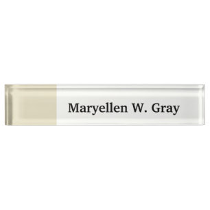 Solid Colour: Sand Beige Nameplate