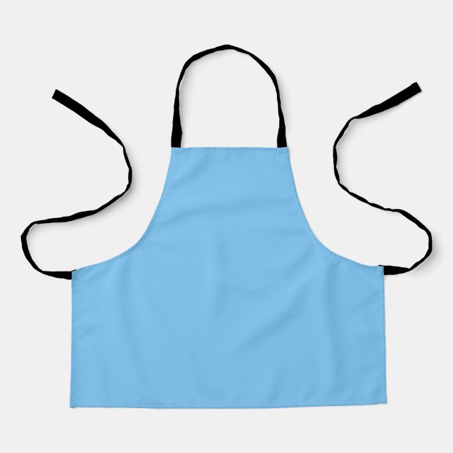 Solid colour sky light blue apron (Front)