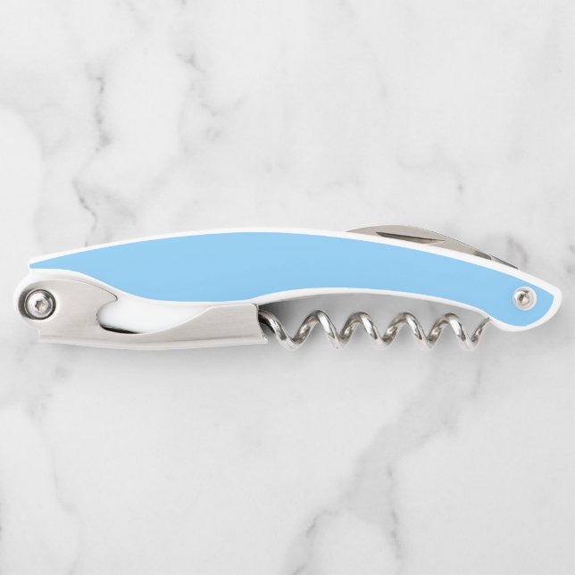 Solid colour sky light blue corkscrew (Front)
