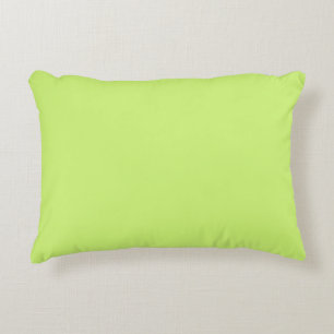 Solid colour soft light lime green decorative cushion
