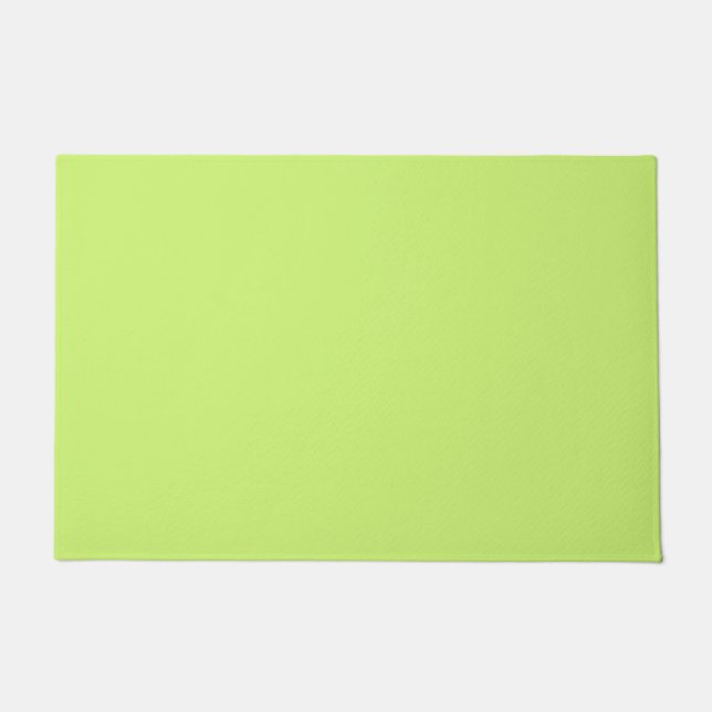 Solid colour soft light lime green doormat (Front)