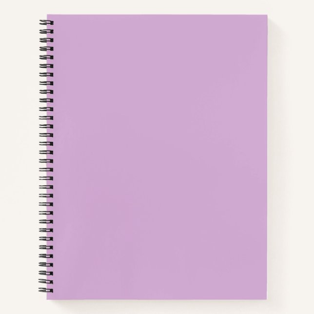 Solid colour soft orchid pastel purple lilac notebook (Front)