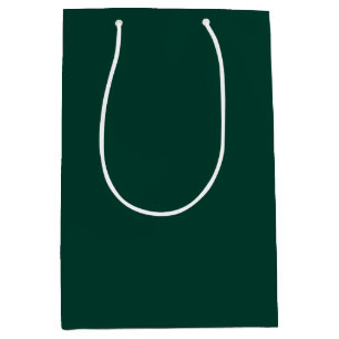 Solid colour spruce dark green medium gift bag