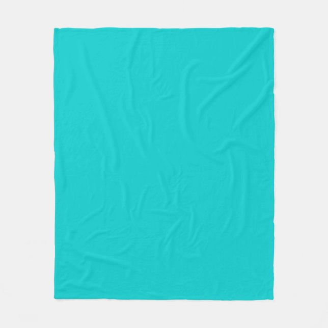 Solid colour  teal blue plain blanket (Front)