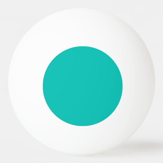 Solid Colour: Teal Ping Pong Ball (Front)