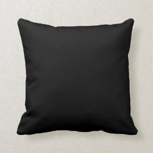 Solid Colour Throw Pillows - Black