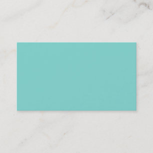 Solid Colour: Turquoise Aqua Business Card