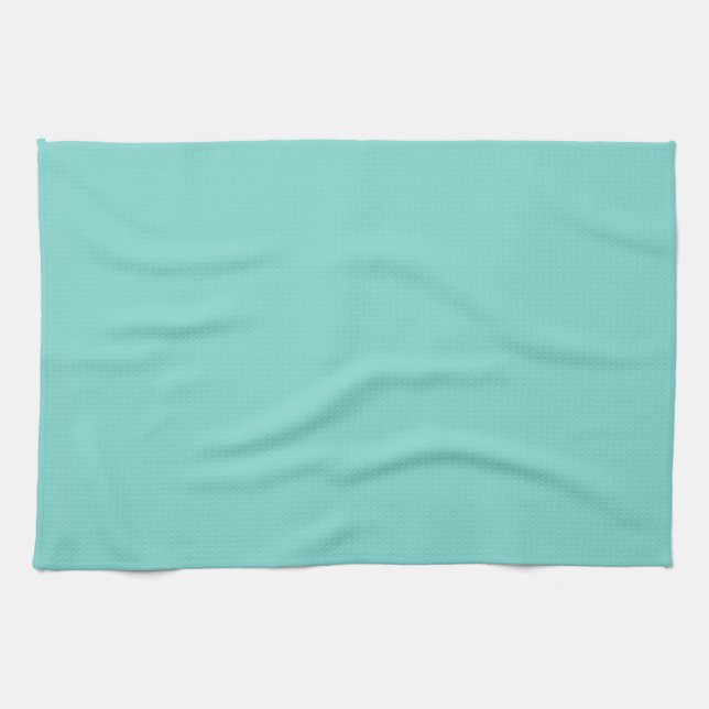 Solid Colour: Turquoise Aqua Tea Towel (Horizontal)