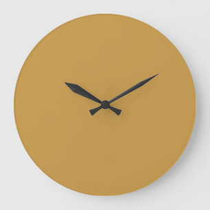 Solid Colour Wall Clock - Mustard Yellow