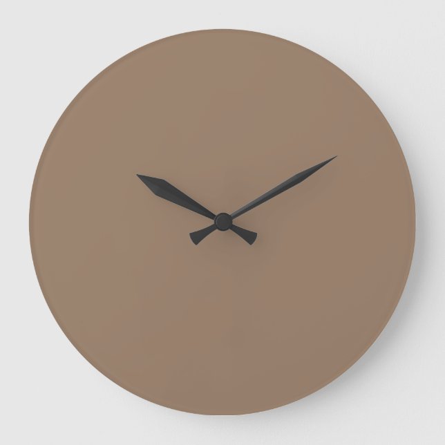 Solid Colour Wall Clock - Simply Taupe (Front)