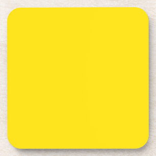Solid Colour: Yellow Coaster