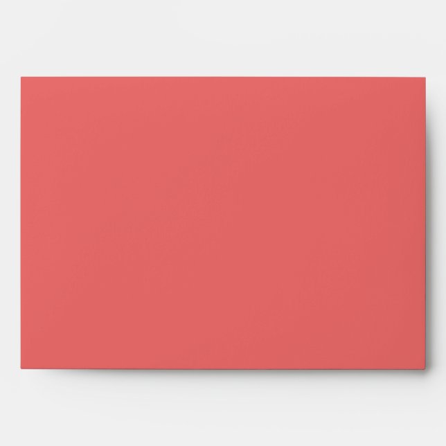 Solid Coral Colour #117 Envelope size A7 (Front)