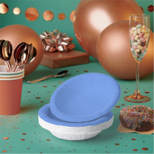 Solid Cornflower Blue 7-Inch Paper Bowl for Events Plate