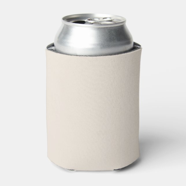 Solid cream beige ivory can cooler (Can Front)