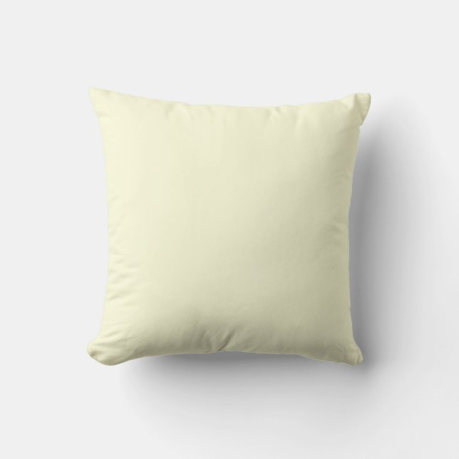solid cream off white,pale yellow pillow (Front)
