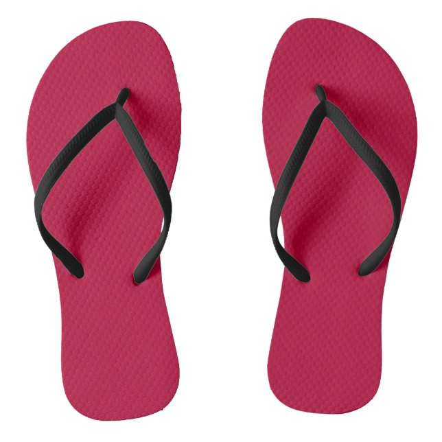 Solid crimson glory red jandals (Footbed)