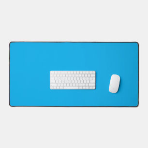 Solid Cyan Blue Background  Desk Mat