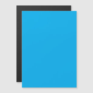 Solid Cyan Blue Background Magnetic Invitation