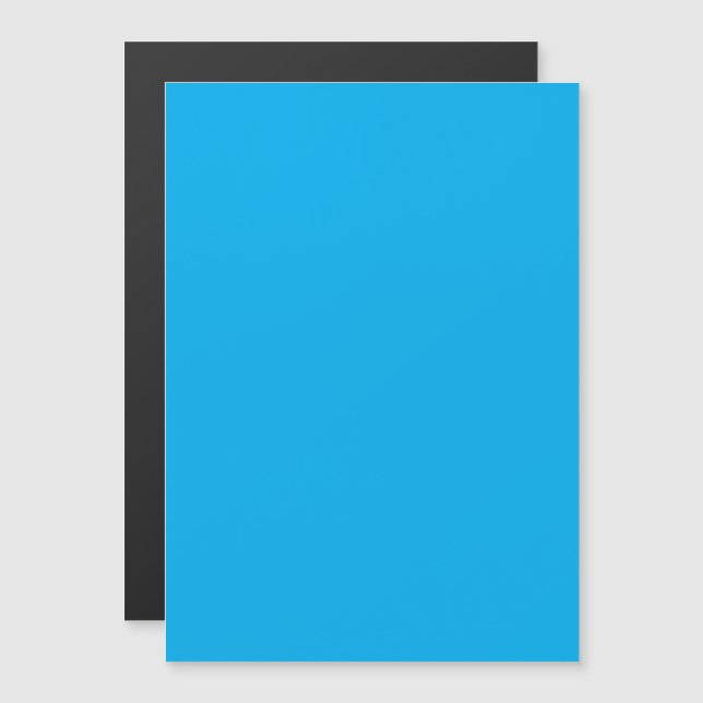 Solid Cyan Blue Background  Magnetic Invitation (Front/Back)