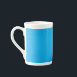 Solid Cyan Blue Background | Summer Minimal Style Bone China Mug<br><div class="desc">Bold solid cyan blue background with minimal texture – perfect for summer designs, travel vibes, and fresh starts. Infuse your designs with a refreshing burst of colour using this Solid Cyan Blue Background featuring a clean, minimalist texture. Perfectly capturing the vibrant, carefree essence of summer, this versatile backdrop evokes the...</div>