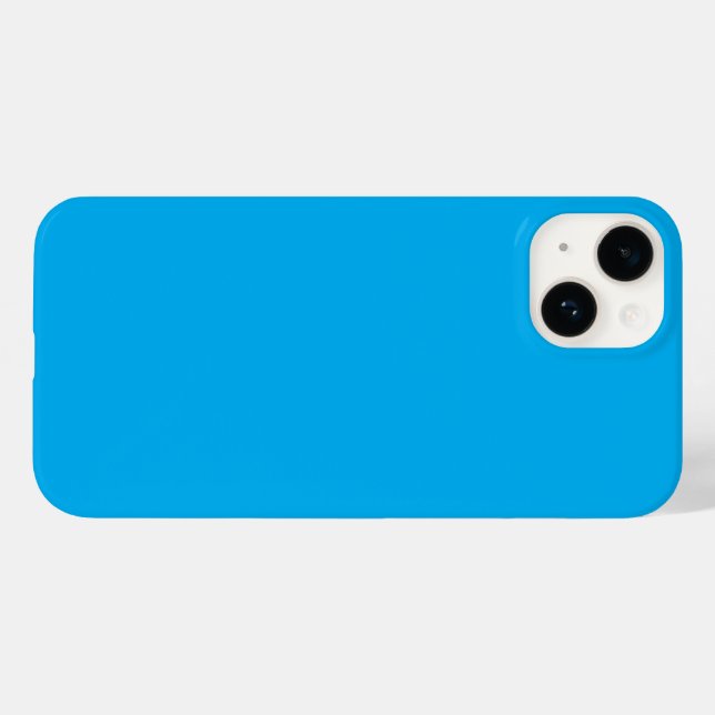 Solid Cyan Blue Background | Summer Minimal Style Case-Mate iPhone Case (Back (Horizontal))