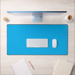 Solid Cyan Blue Background | Summer Minimal Style Desk Mat<br><div class="desc">Bold solid cyan blue background with minimal texture – perfect for summer designs, travel vibes, and fresh starts. Infuse your designs with a refreshing burst of colour using this Solid Cyan Blue Background featuring a clean, minimalist texture. Perfectly capturing the vibrant, carefree essence of summer, this versatile backdrop evokes the...</div>