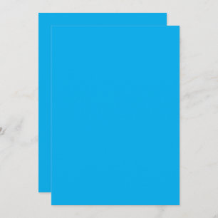 Solid Cyan Blue Background   Summer Minimal Style Invitation