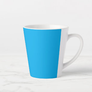 Solid Cyan Blue Background Summer Minimal Style Latte Mug