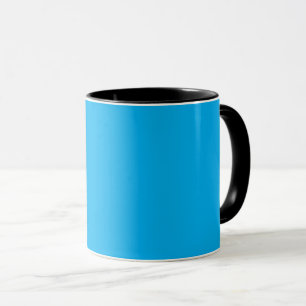 Solid Cyan Blue Background Summer Minimal Style Mug