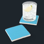 Solid Cyan Blue Background | Summer Minimal Style Stone Coaster<br><div class="desc">Bold solid cyan blue background with minimal texture – perfect for summer designs, travel vibes, and fresh starts. Infuse your designs with a refreshing burst of colour using this Solid Cyan Blue Background featuring a clean, minimalist texture. Perfectly capturing the vibrant, carefree essence of summer, this versatile backdrop evokes the...</div>