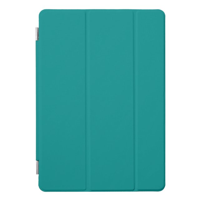 Solid dark cyan teal iPad pro cover (Front)