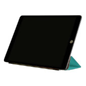 Solid dark cyan teal iPad pro cover (Folded)