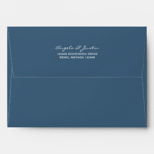 Solid Dark Denim Blue Envelope