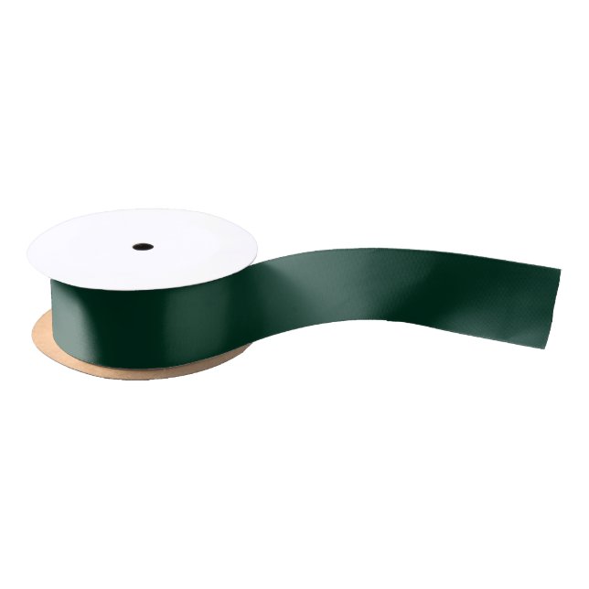 Solid Dark Green Colour Satin Ribbon (Spool)
