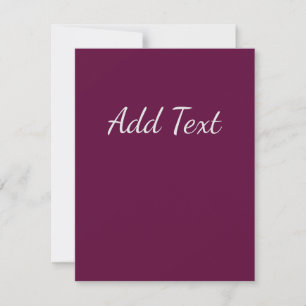 Solid Dark Magenta Card