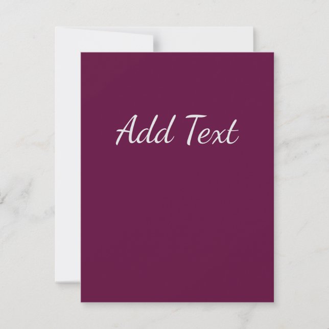 Solid Dark Magenta Card (Front)