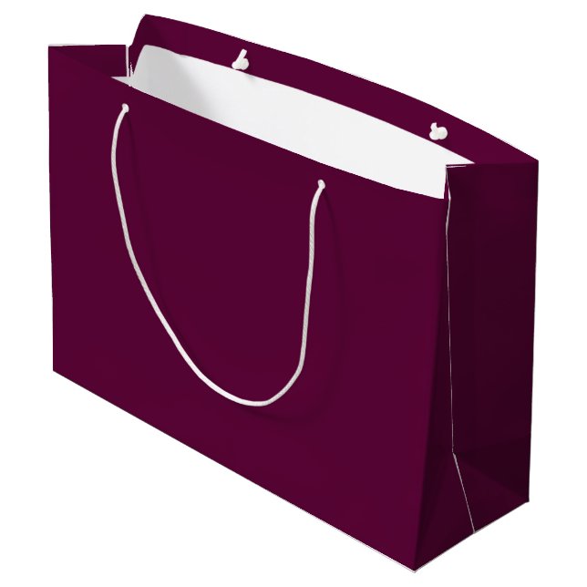 Solid Dark Magenta Large Gift Bag (Back Angled)