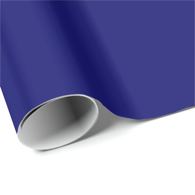 Solid Dark Navy Blue Wrapping Paper (Roll Corner)