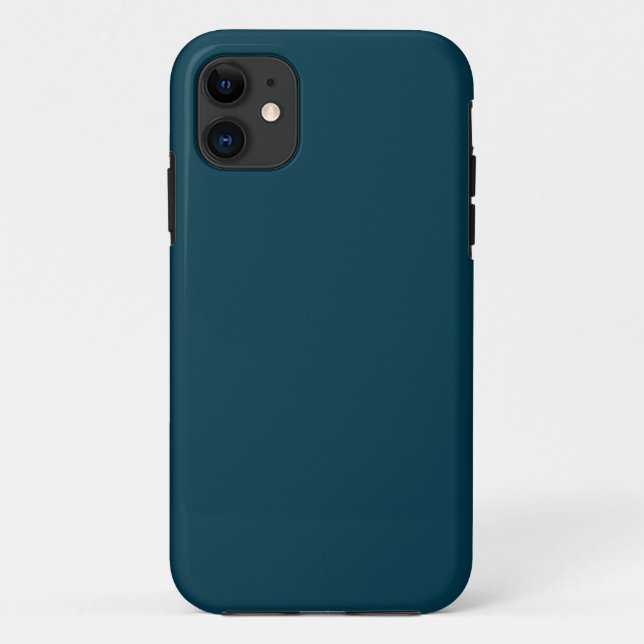 Solid deep aqua teal blue Case-Mate iPhone case (Back)